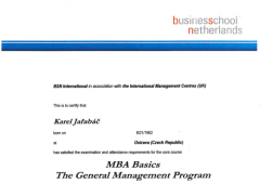 Certifikát MBA Basics